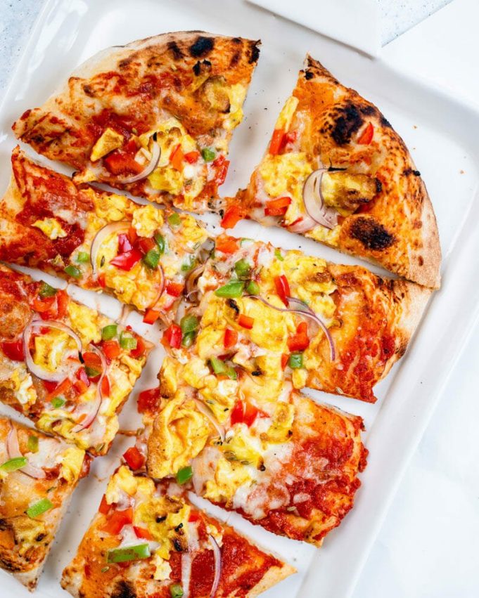 Breakfast Pizza with Scrambled Egg