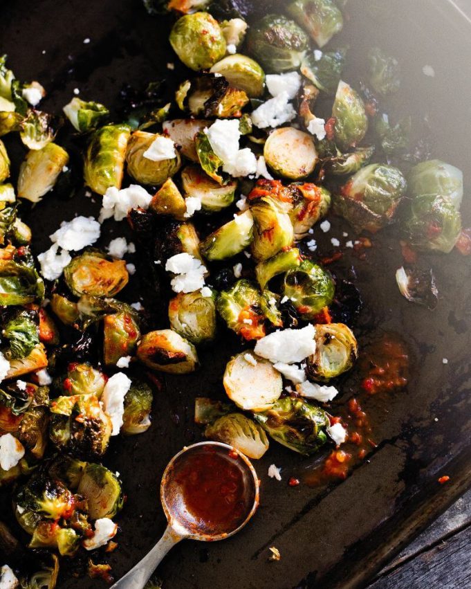 Brussels Sprouts with Goat Cheese