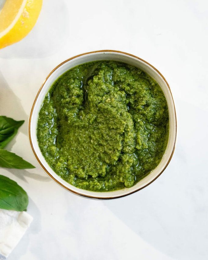 Cashew Pesto with Basil in 5 Minutes