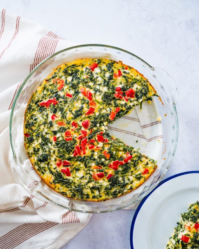 Crustless Quiche with Spinach
