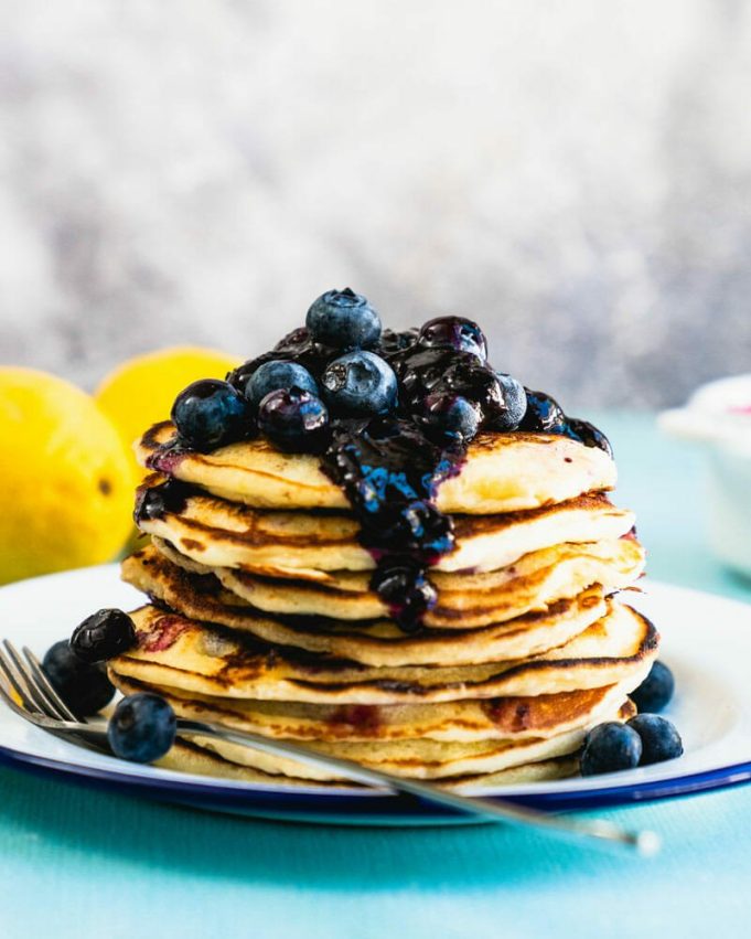 Easy Lemon Blueberry Pancakes