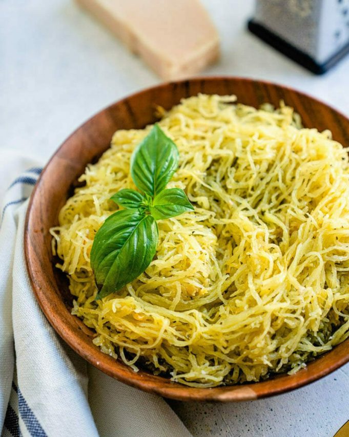 Easy Spaghetti Squash Recipe with Pesto