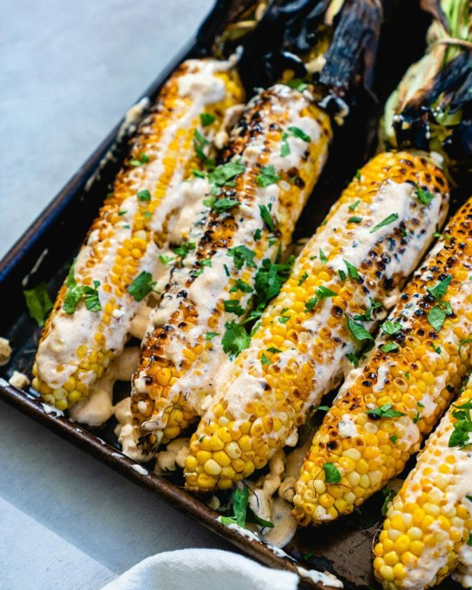 Grilled Mexican Corn with Mayo