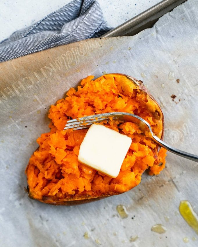 Quick Baked Sweet Potato Shortcut Trick
