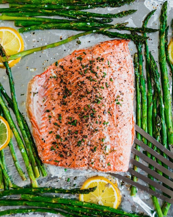 Salmon and Asparagus Sheet Pan Meal
