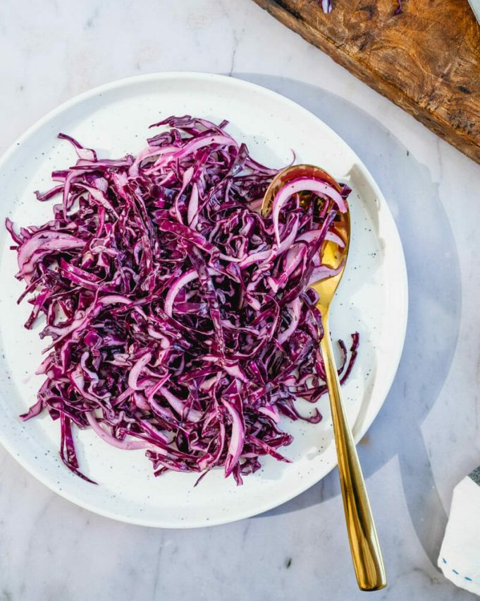 Simple Red Cabbage Slaw