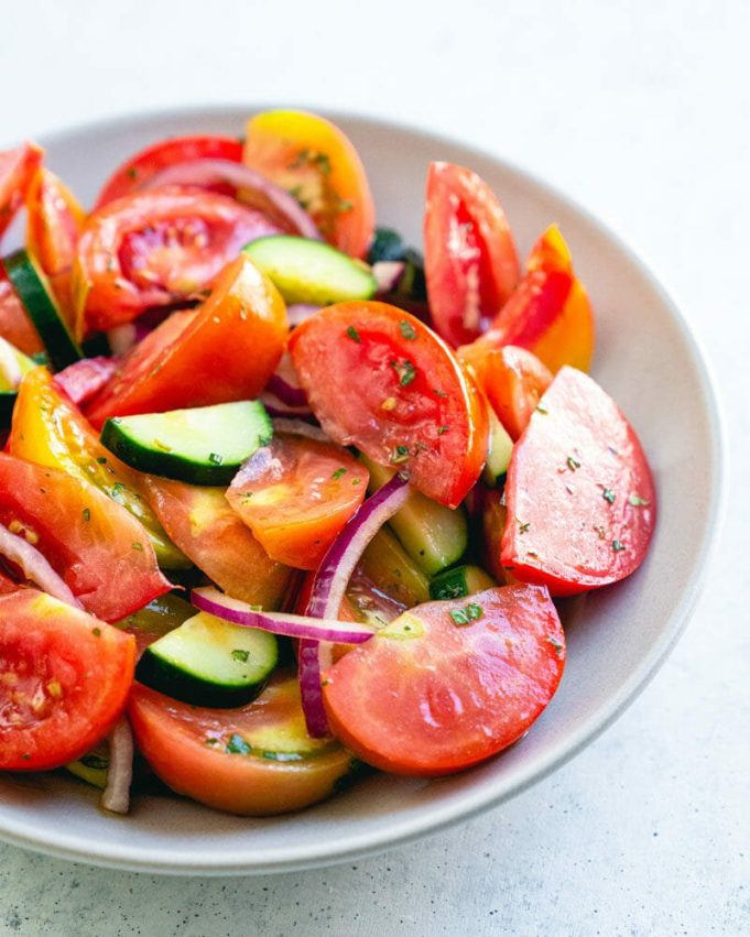 Tomato Cucumber Salad with Red Onion