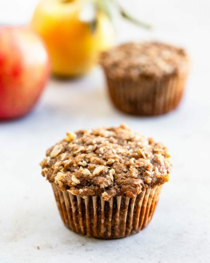 Vegan Apple Muffins with Streusel Topping