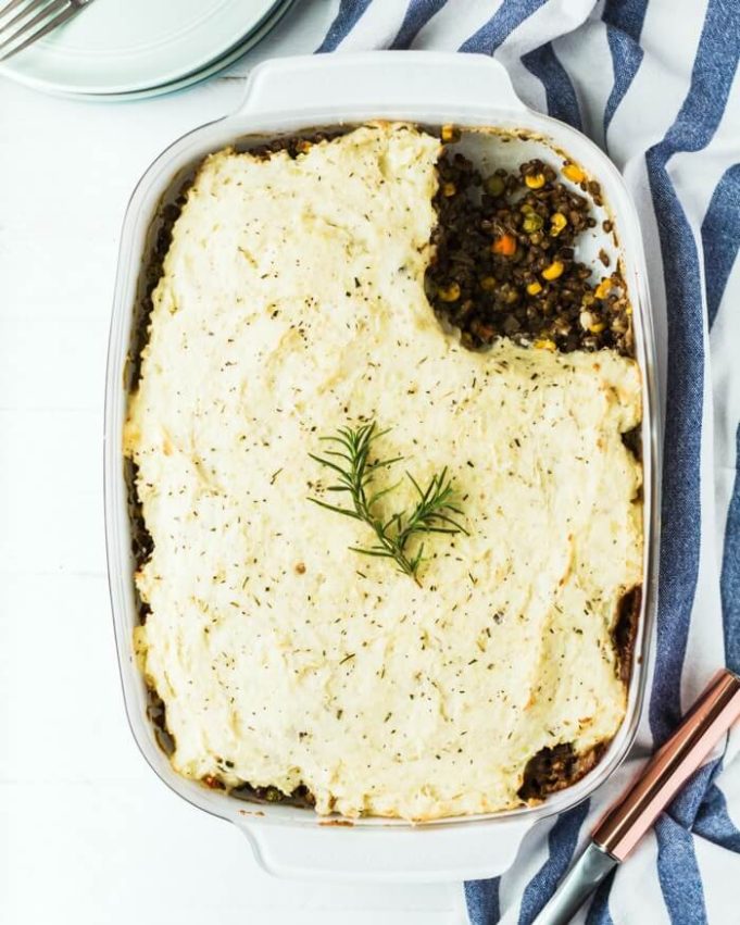 Vegetarian Shepherds Pie with French Lentils