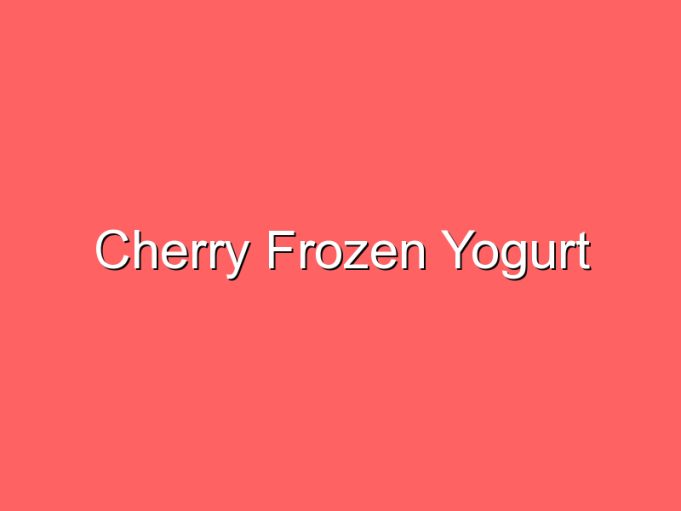 cherry frozen yogurt 31868