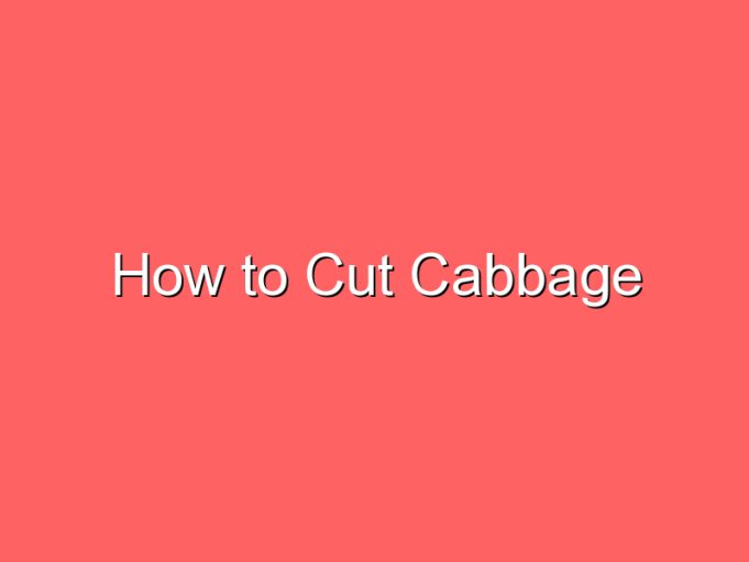how to cut cabbage 71903